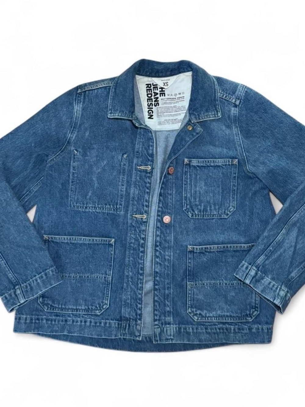 Levi's Kids Dark Blue Denim Jacket with Front Patch Pockets